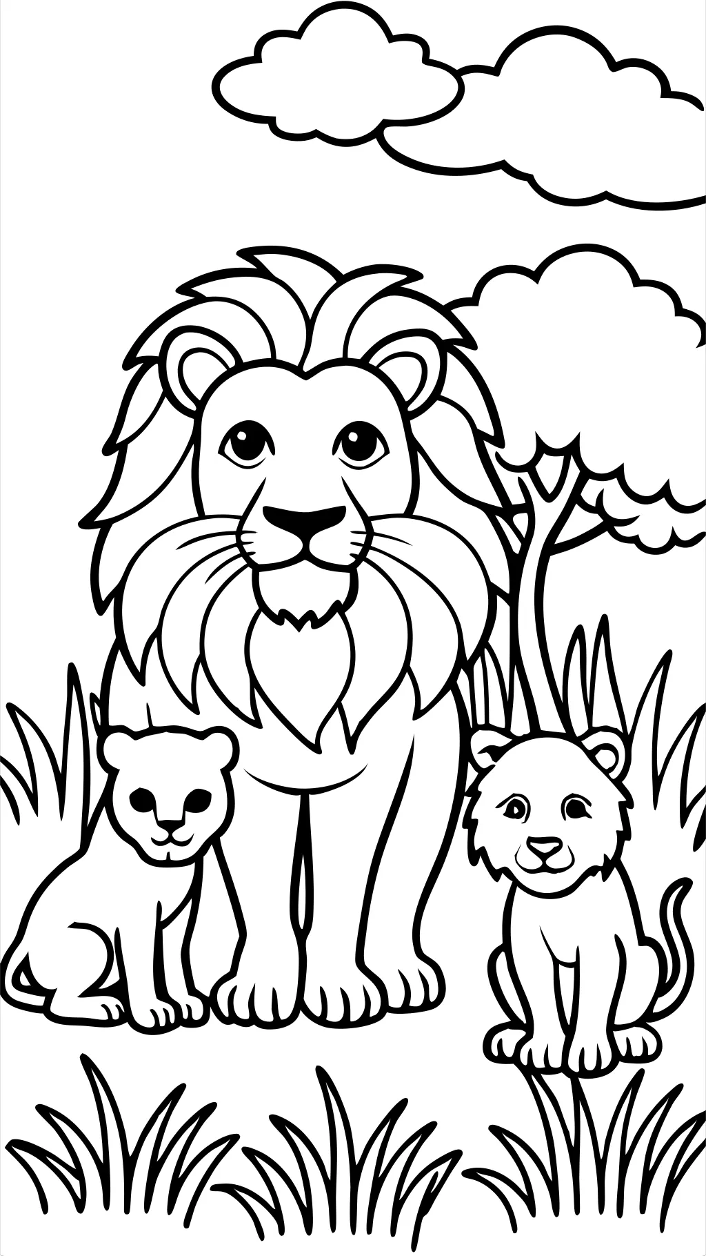 coloriage lion roi